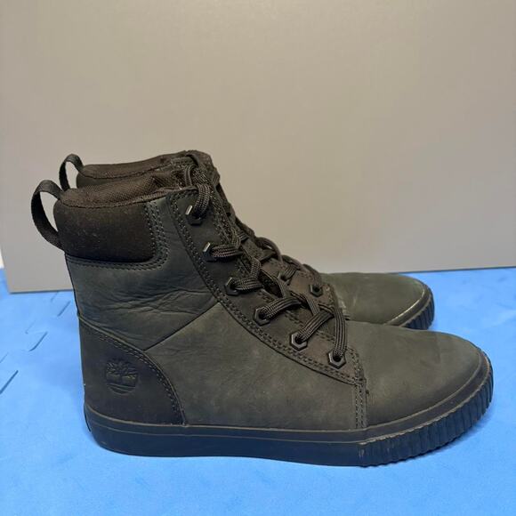 Black Timberland Waterproof Hiking Boots Size US 7 - Picture 5 of 7